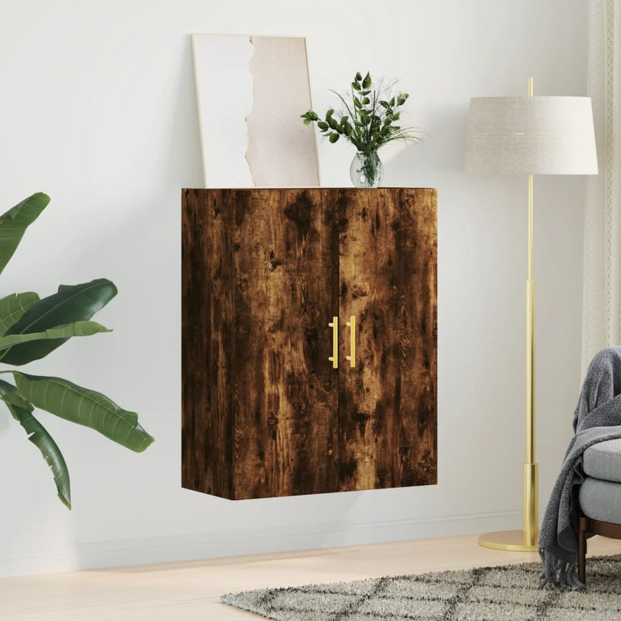 Wandkast 69,5X34X90 Cm Kleurig Gerookt eiken