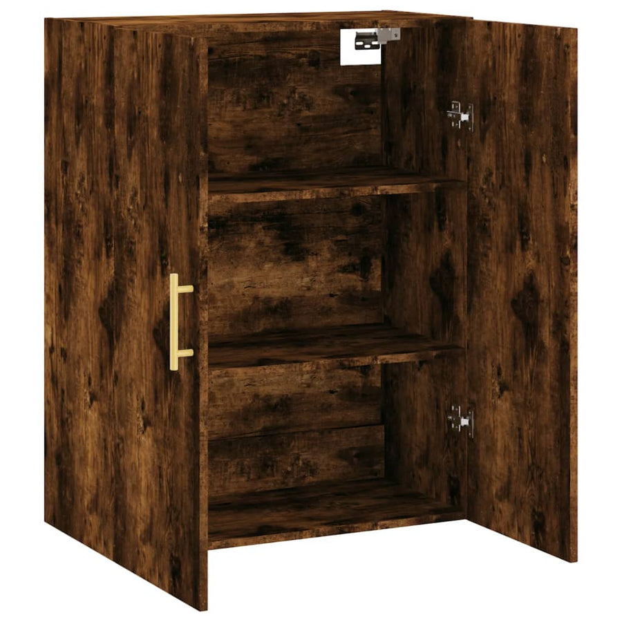 Wandkast 69,5X34X90 Cm Kleurig Gerookt eiken
