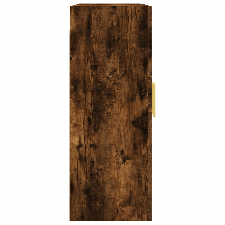 Wandkast 69,5X34X90 Cm Kleurig Gerookt eiken