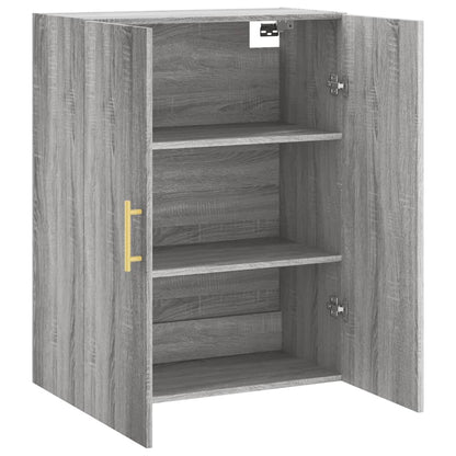 Wandkast 69,5X34X90 Cm Grijs Sonoma Eikenkleurig