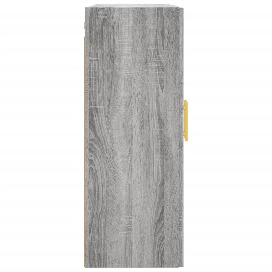 Wandkast 69,5X34X90 Cm Grijs Sonoma Eikenkleurig