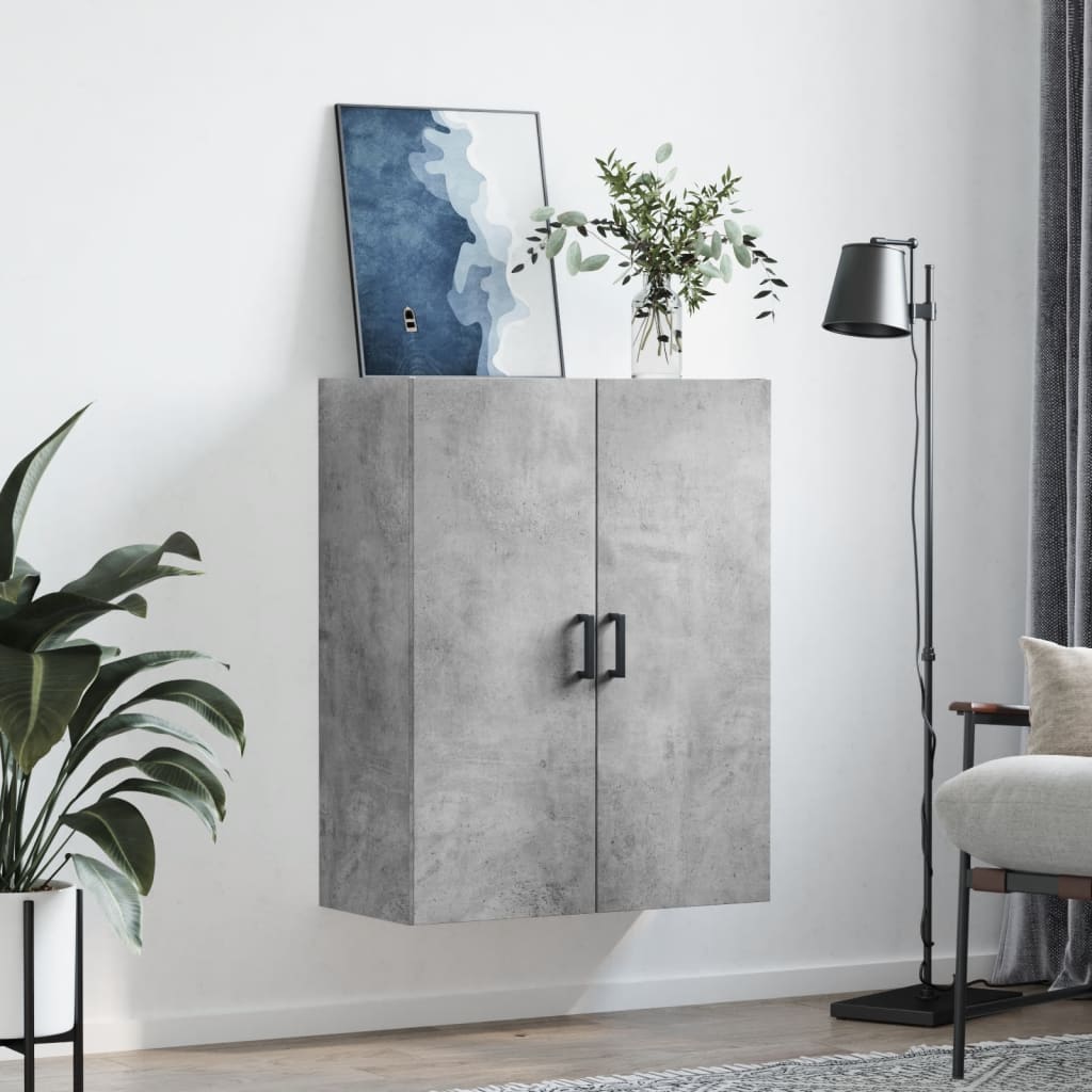 Wandkast 69,5X34X90 Cm Betongrijs