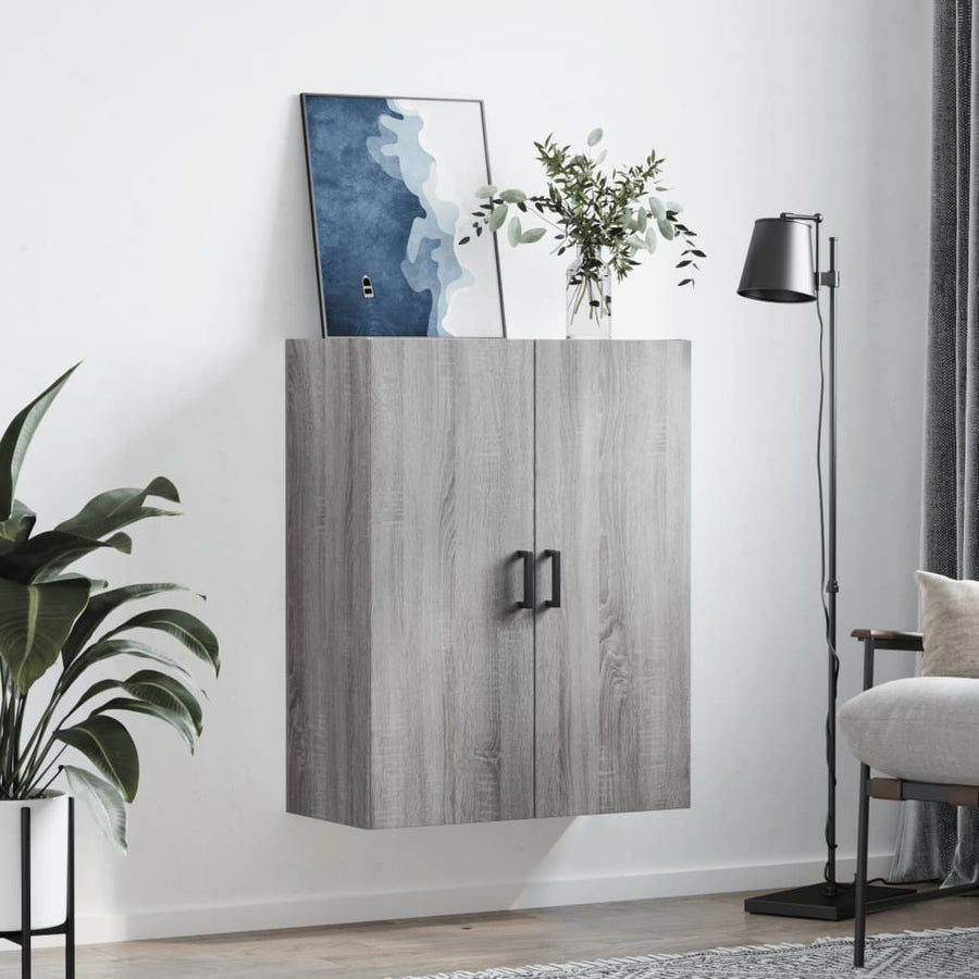Hangkast 69,5X34X90 Cm Eikenkleurig Grijs sonoma
