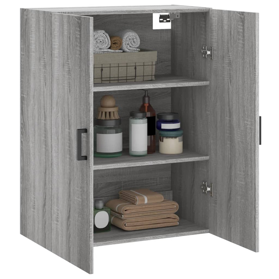 Hangkast 69,5X34X90 Cm Eikenkleurig Grijs sonoma