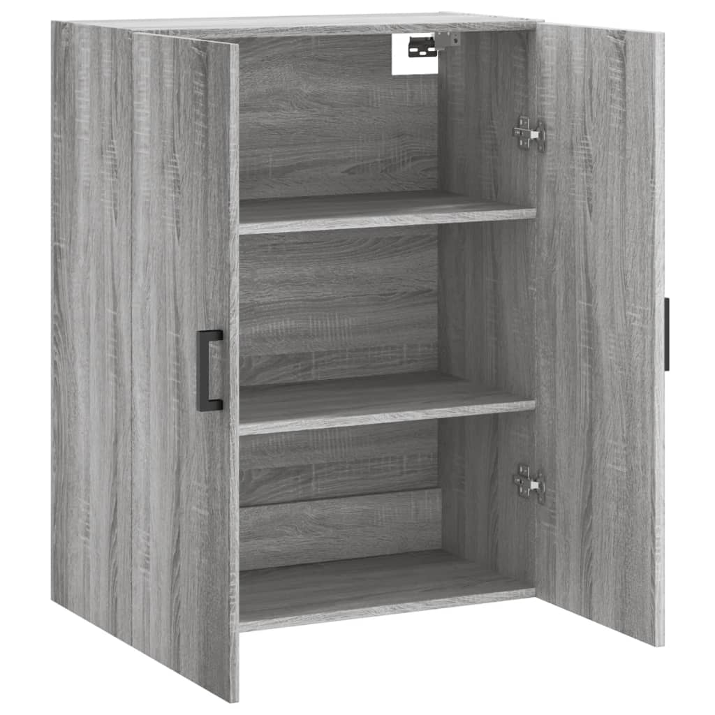 Hangkast 69,5X34X90 Cm Eikenkleurig Grijs sonoma