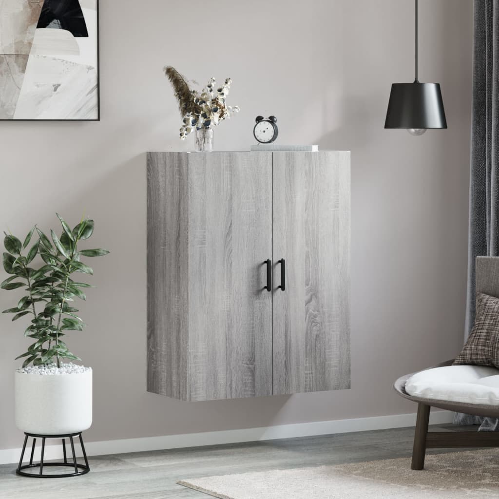 Hangkast 69,5X34X90 Cm Grijs Sonoma Eikenkleurig