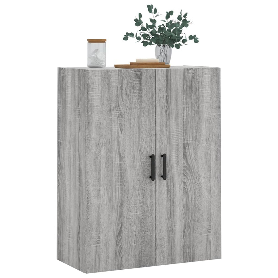 Hangkast 69,5X34X90 Cm Grijs Sonoma Eikenkleurig