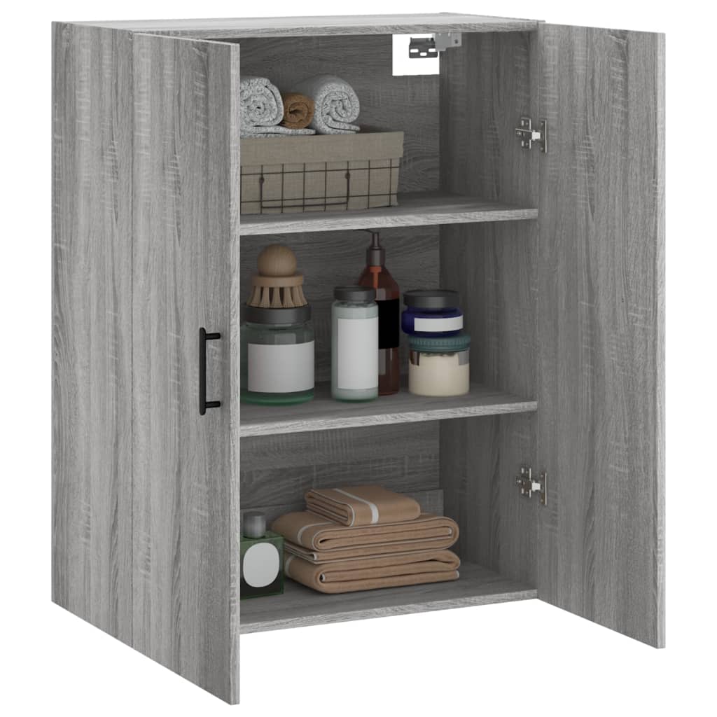 Hangkast 69,5X34X90 Cm Grijs Sonoma Eikenkleurig
