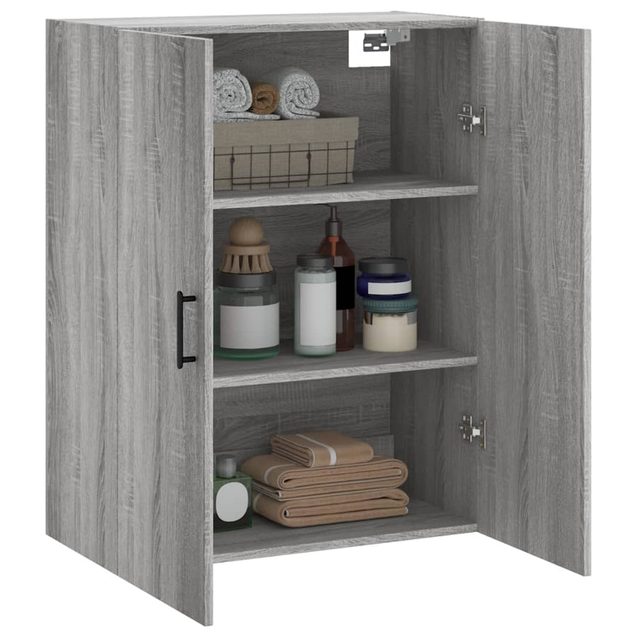 Hangkast 69,5X34X90 Cm Grijs Sonoma Eikenkleurig