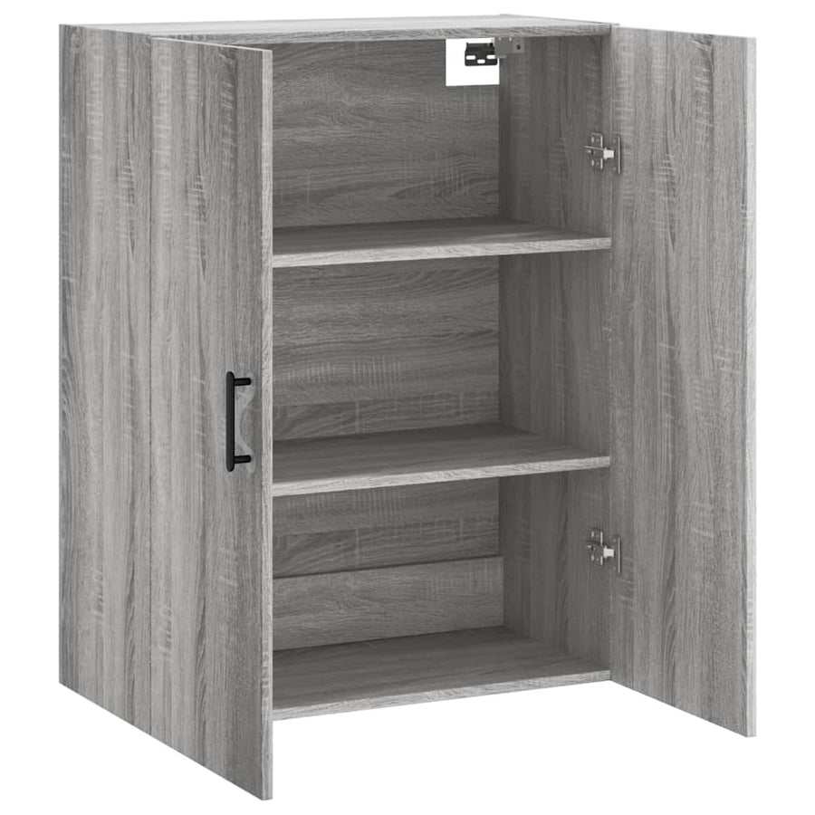 Hangkast 69,5X34X90 Cm Grijs Sonoma Eikenkleurig