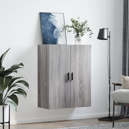 Hangkast 69,5X34X90 Cm Grijs Sonoma Eikenkleurig