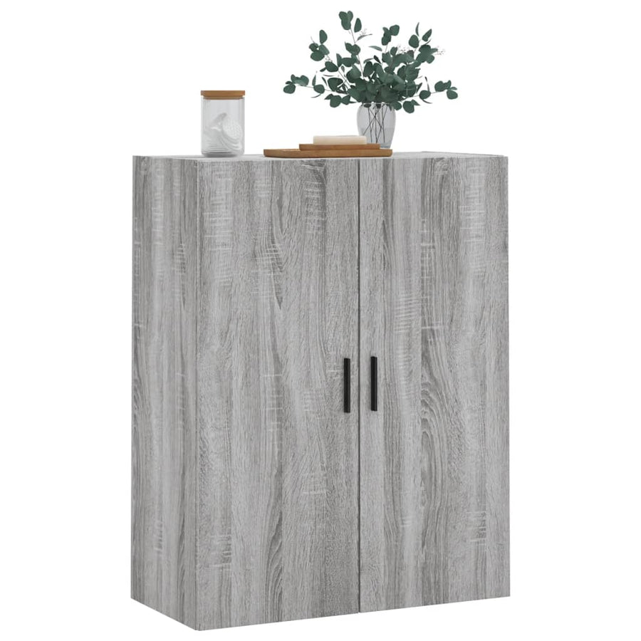 Hangkast 69,5X34X90 Cm Grijs Sonoma Eikenkleurig