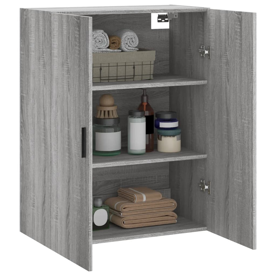 Hangkast 69,5X34X90 Cm Grijs Sonoma Eikenkleurig