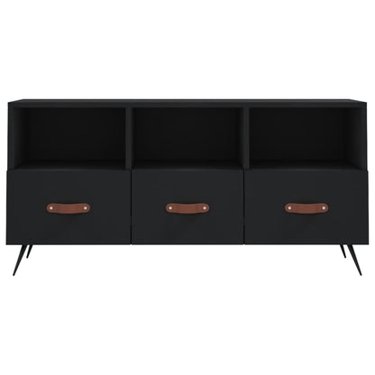 Tv-Meubel 02X36X50 Cm Bewerkt Hout Zwart