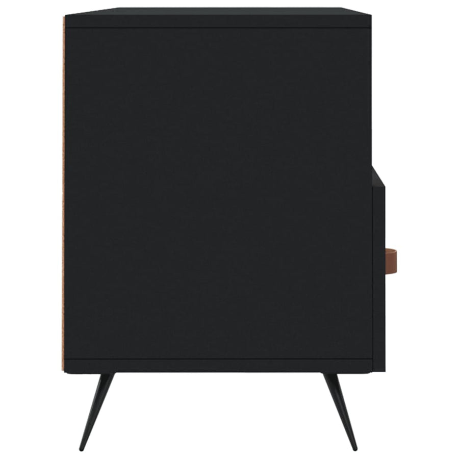 Tv-Meubel 02X36X50 Cm Bewerkt Hout Zwart