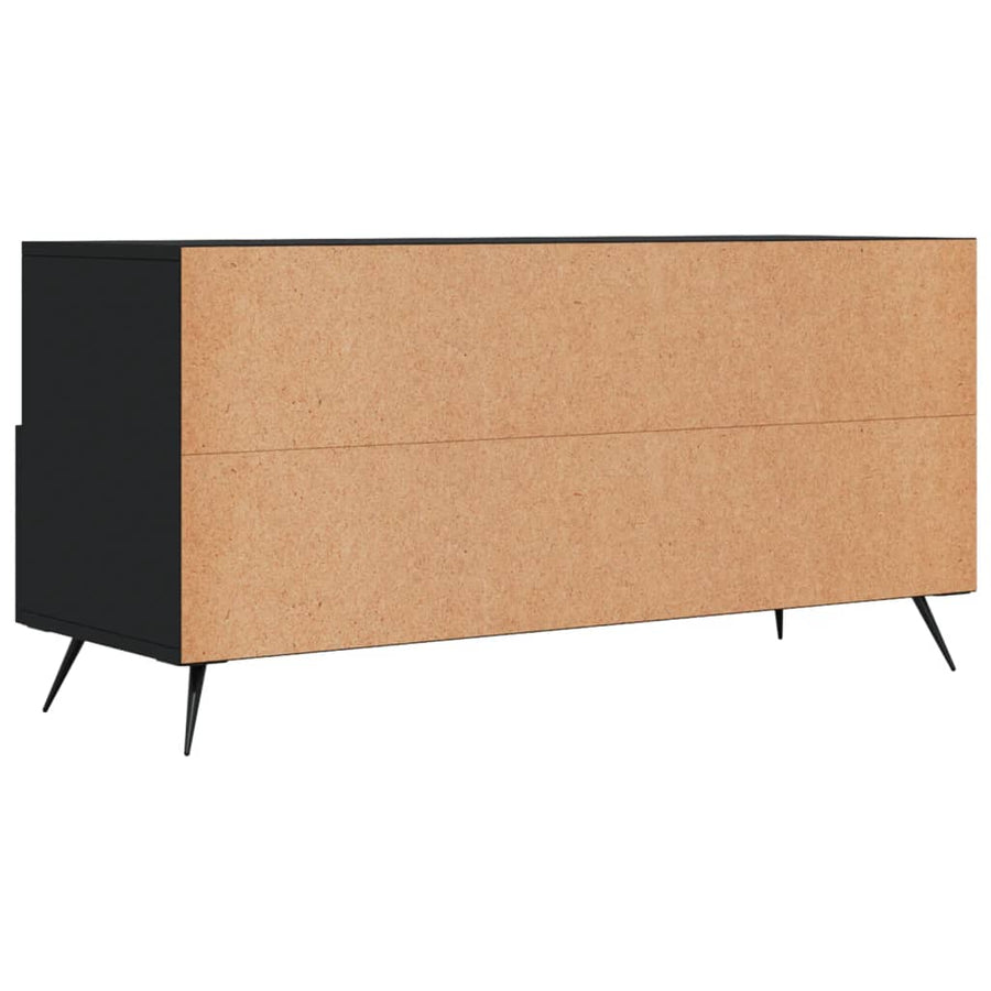 Tv-Meubel 02X36X50 Cm Bewerkt Hout Zwart