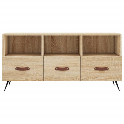 Tv-Meubel 02X36X50 Cm Bewerkt Hout Kleurig Sonoma eiken