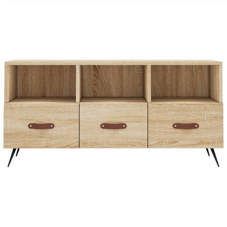 Tv-Meubel 02X36X50 Cm Bewerkt Hout Kleurig Sonoma eiken