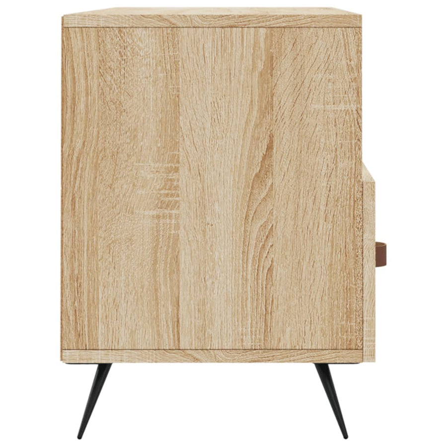 Tv-Meubel 02X36X50 Cm Bewerkt Hout Kleurig Sonoma eiken