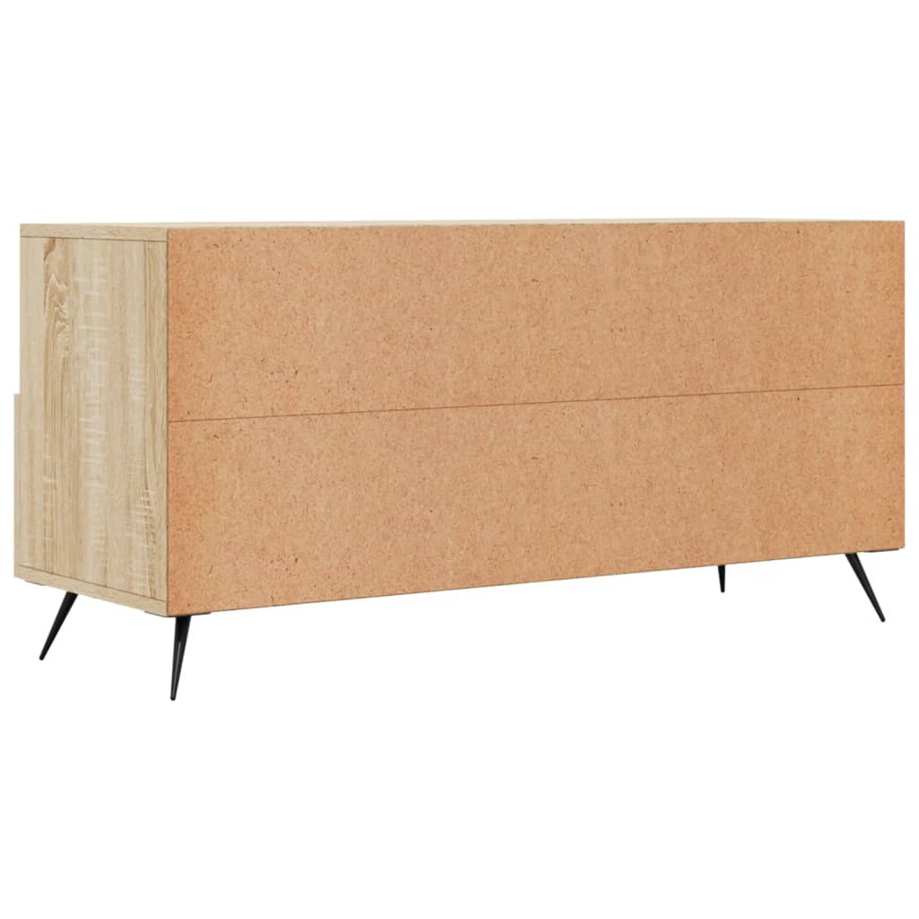 Tv-Meubel 02X36X50 Cm Bewerkt Hout Kleurig Sonoma eiken