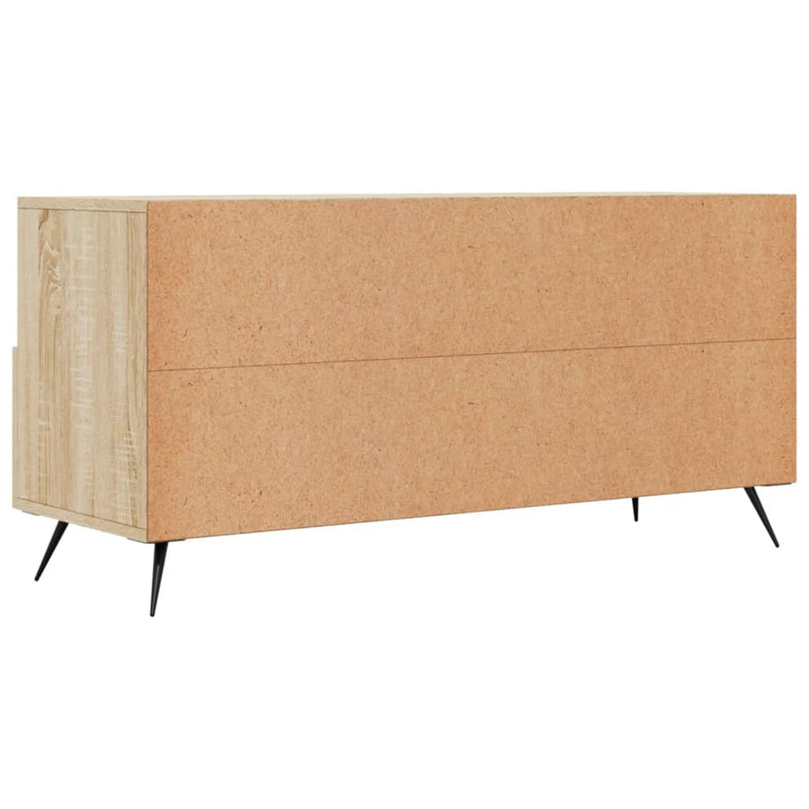Tv-Meubel 02X36X50 Cm Bewerkt Hout Kleurig Sonoma eiken