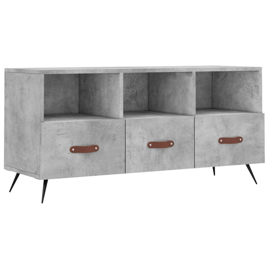 Tv-Meubel 02X36X50 Cm Bewerkt Hout Betongrijs