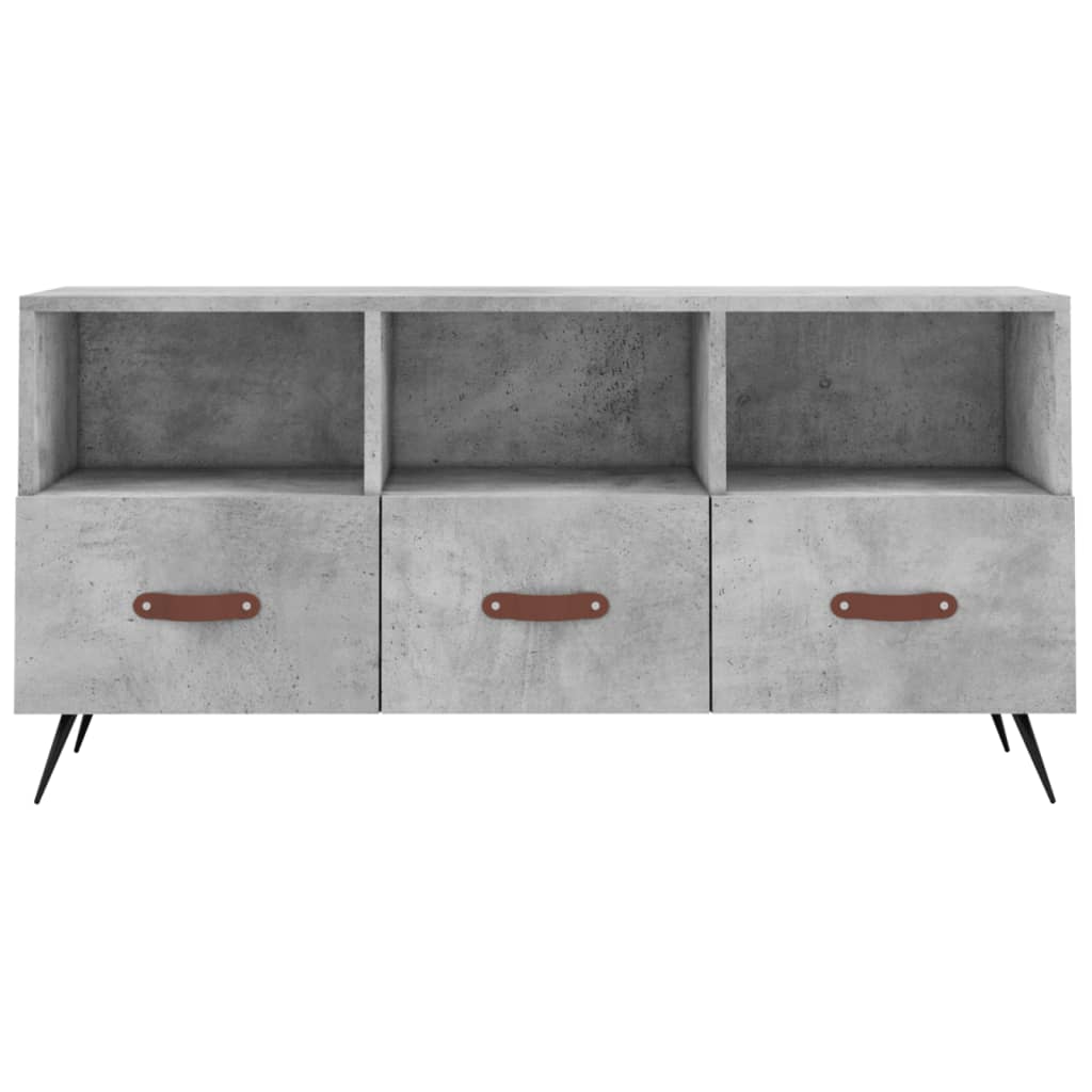 Tv-Meubel 02X36X50 Cm Bewerkt Hout Betongrijs