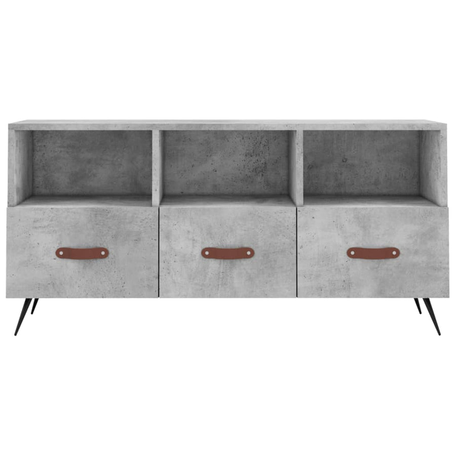 Tv-Meubel 02X36X50 Cm Bewerkt Hout Betongrijs
