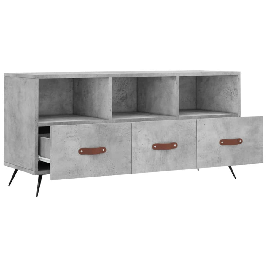 Tv-Meubel 02X36X50 Cm Bewerkt Hout Betongrijs