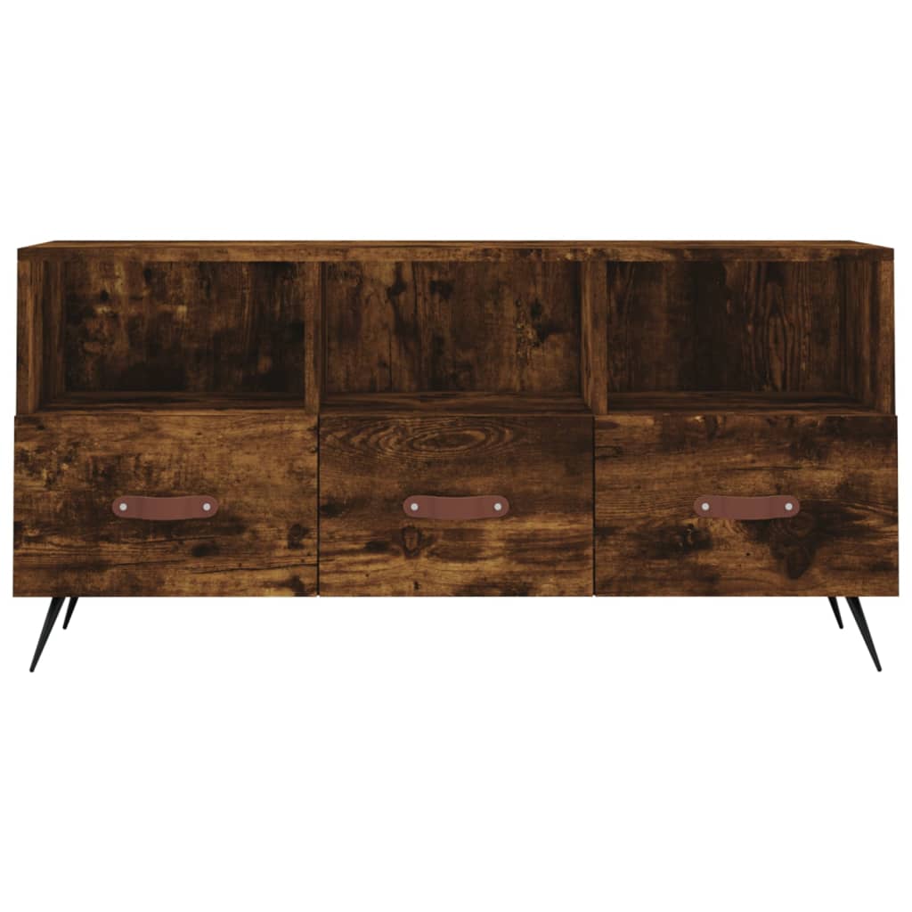 Tv-Meubel 02X36X50 Cm Bewerkt Hout Kleurig Gerookt eiken