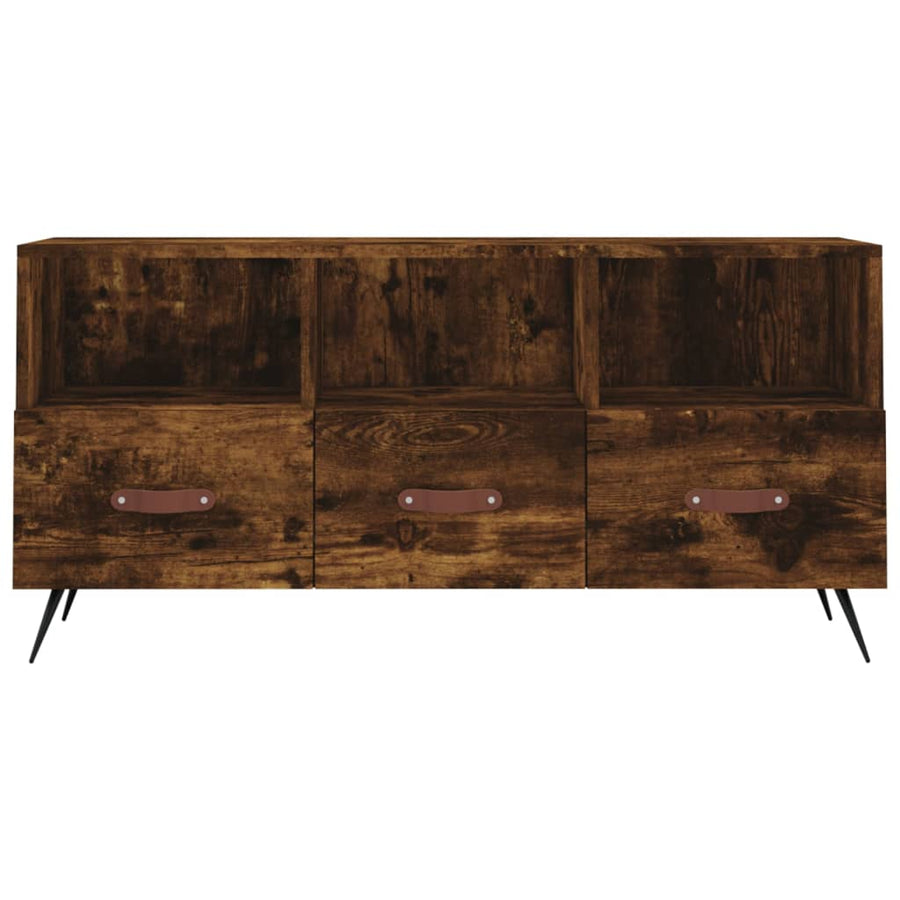 Tv-Meubel 02X36X50 Cm Bewerkt Hout Kleurig Gerookt eiken
