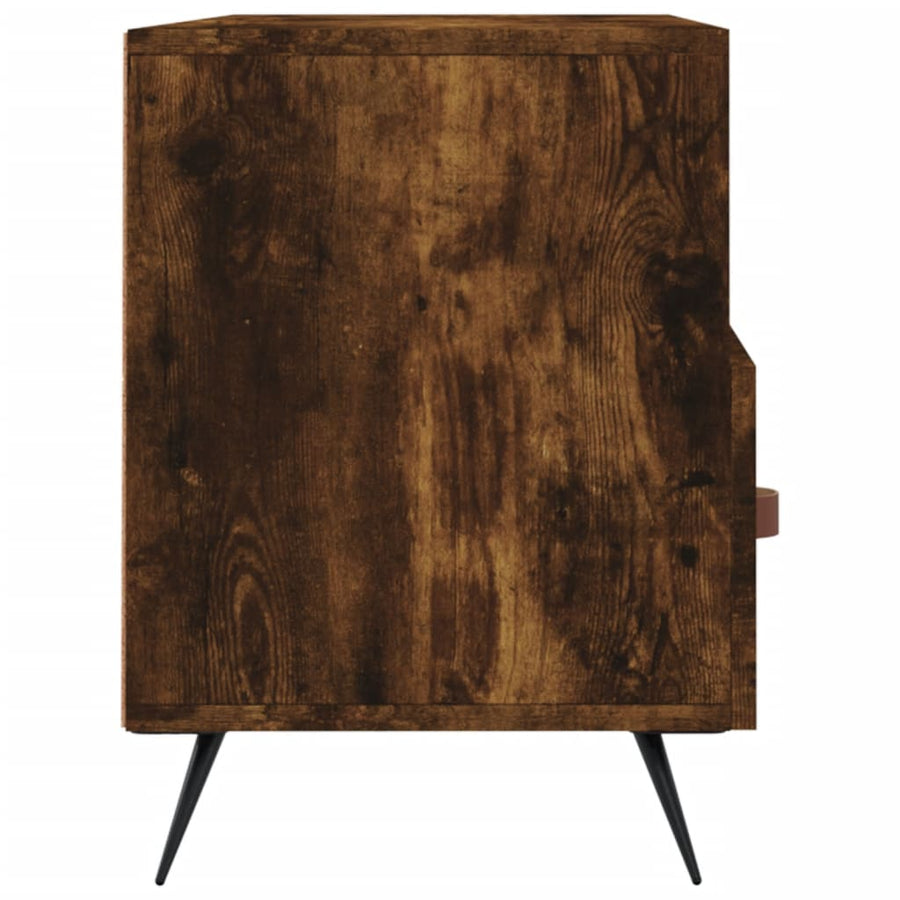 Tv-Meubel 02X36X50 Cm Bewerkt Hout Kleurig Gerookt eiken