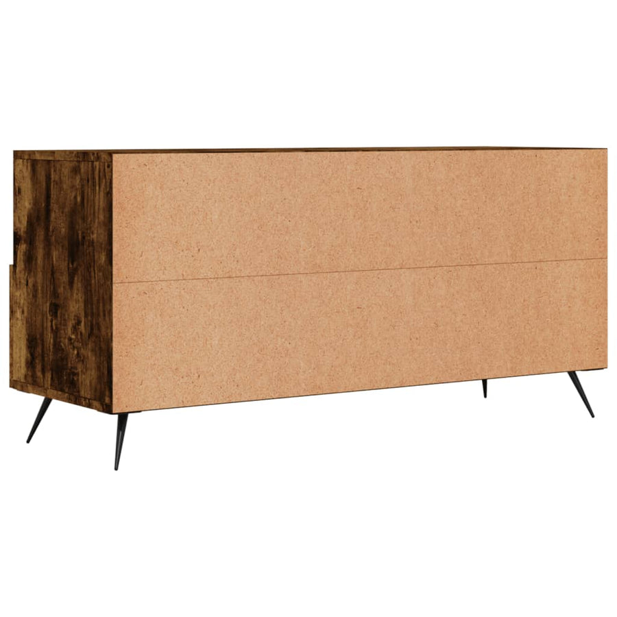 Tv-Meubel 02X36X50 Cm Bewerkt Hout Kleurig Gerookt eiken