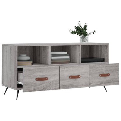 Tv-Meubel 02X36X50 Cm Bewerkt Hout Eikenkleurig Grijs sonoma