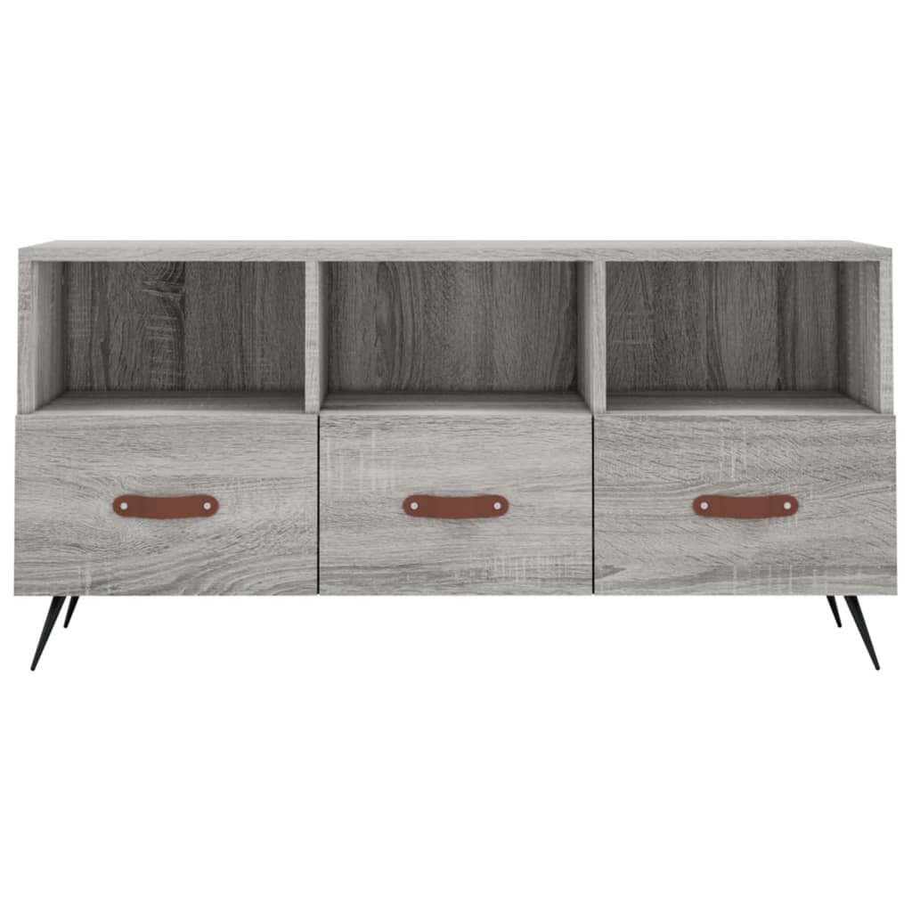 Tv-Meubel 02X36X50 Cm Bewerkt Hout Eikenkleurig Grijs sonoma