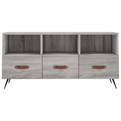 Tv-Meubel 02X36X50 Cm Bewerkt Hout Eikenkleurig Grijs sonoma