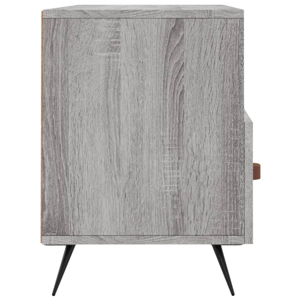 Tv-Meubel 02X36X50 Cm Bewerkt Hout Eikenkleurig Grijs sonoma