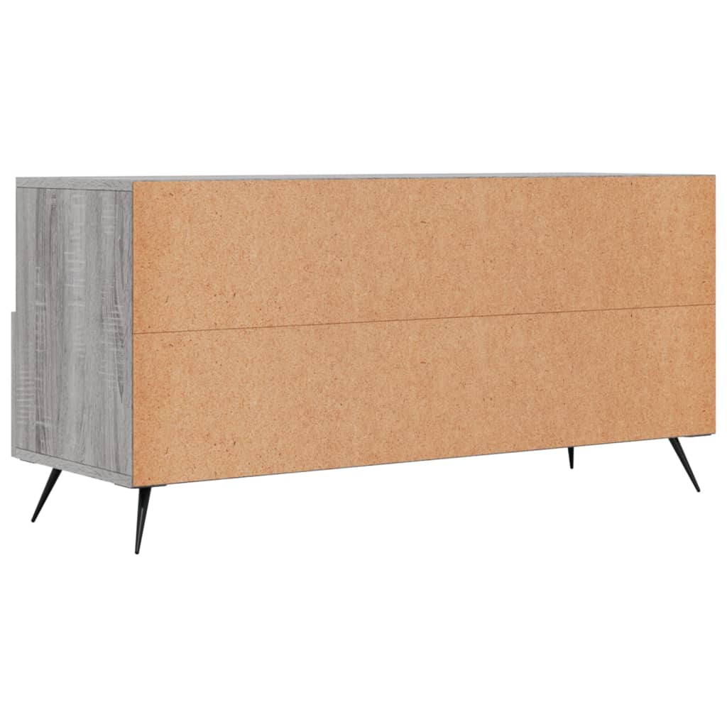 Tv-Meubel 02X36X50 Cm Bewerkt Hout Eikenkleurig Grijs sonoma