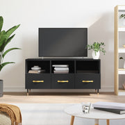 Tv-meubel 102x36x50 cm zwart bewerkt hout