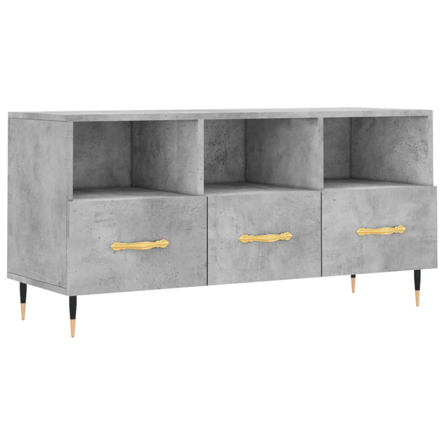 Tv-Meubel 02X36X50 Cm Bewerkt Hout Betongrijs