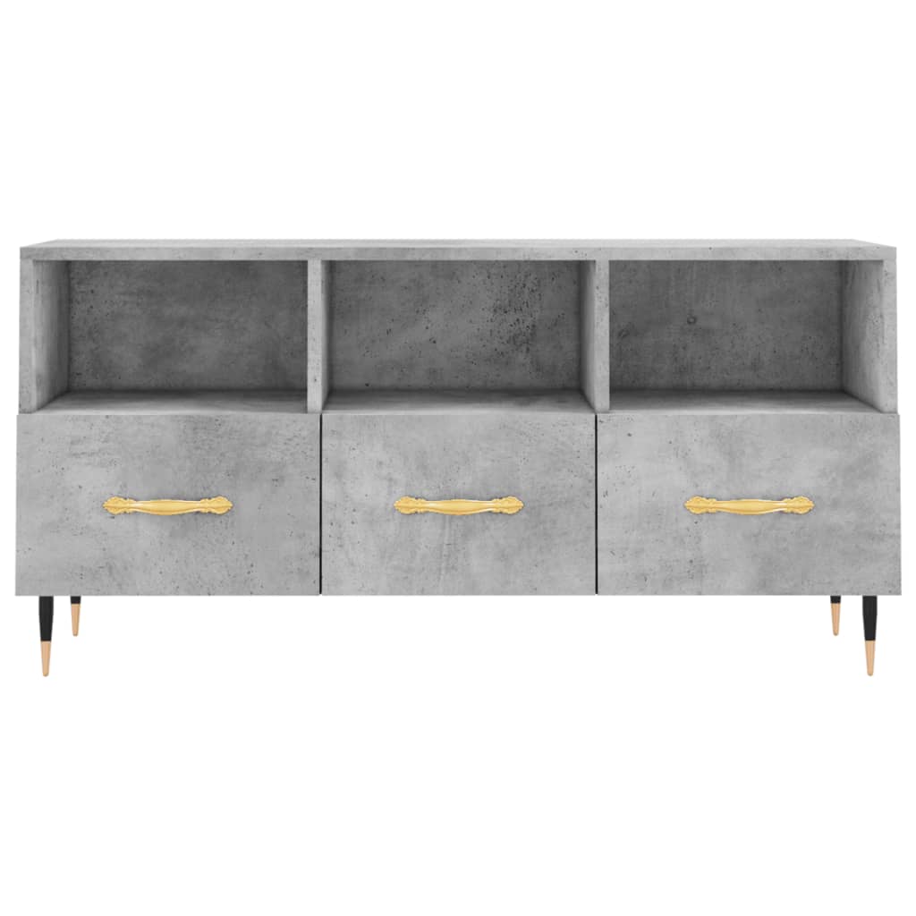 Tv-Meubel 02X36X50 Cm Bewerkt Hout Betongrijs