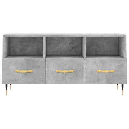 Tv-Meubel 02X36X50 Cm Bewerkt Hout Betongrijs