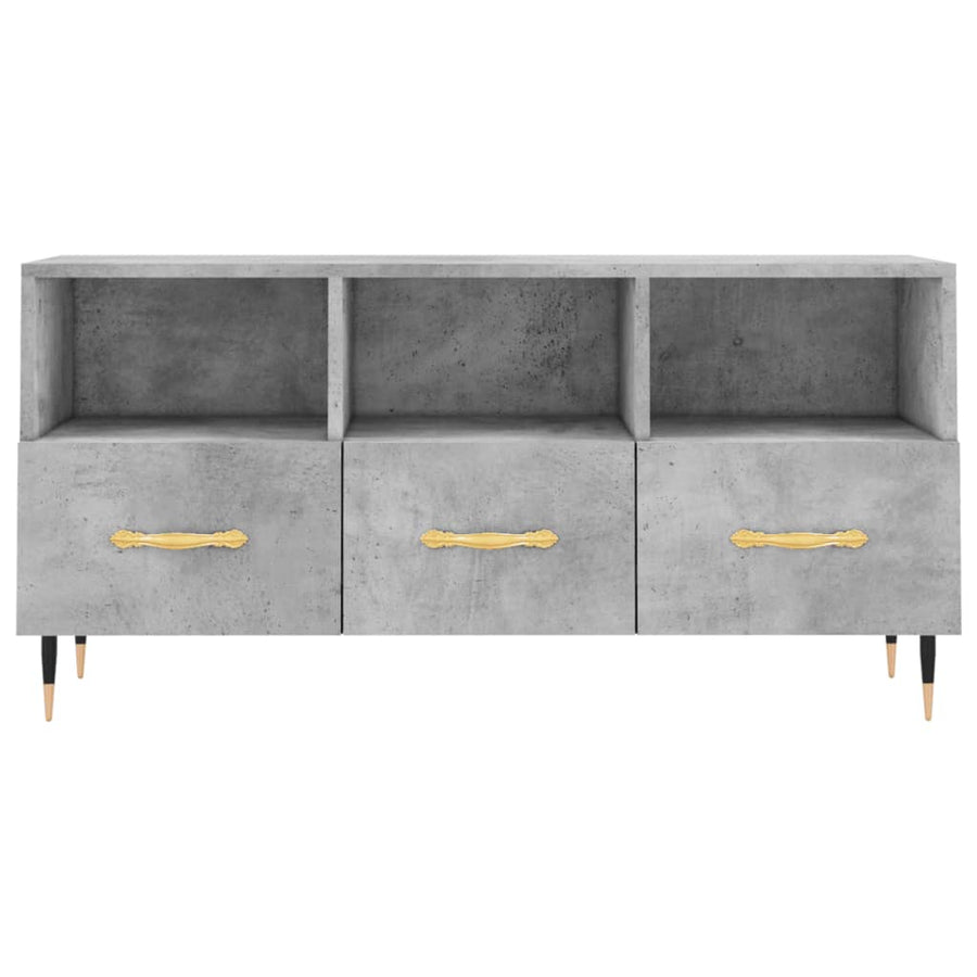 Tv-Meubel 02X36X50 Cm Bewerkt Hout Betongrijs