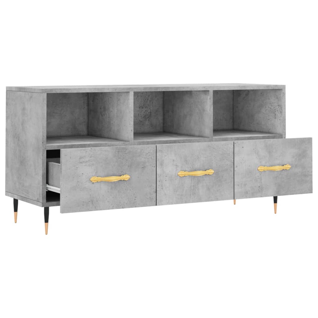 Tv-Meubel 02X36X50 Cm Bewerkt Hout Betongrijs