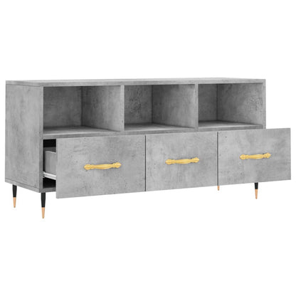Tv-Meubel 02X36X50 Cm Bewerkt Hout Betongrijs