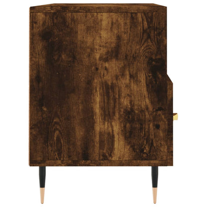 Tv-Meubel 02X36X50 Cm Bewerkt Hout Kleurig Gerookt eiken