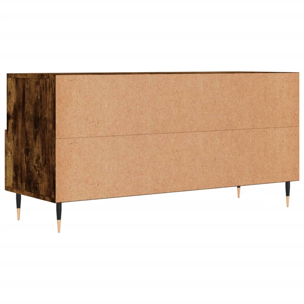 Tv-Meubel 02X36X50 Cm Bewerkt Hout Kleurig Gerookt eiken