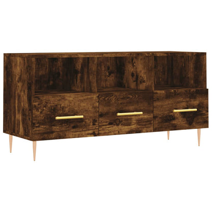 Tv-Meubel 02X36X50 Cm Bewerkt Hout Kleurig Gerookt eiken