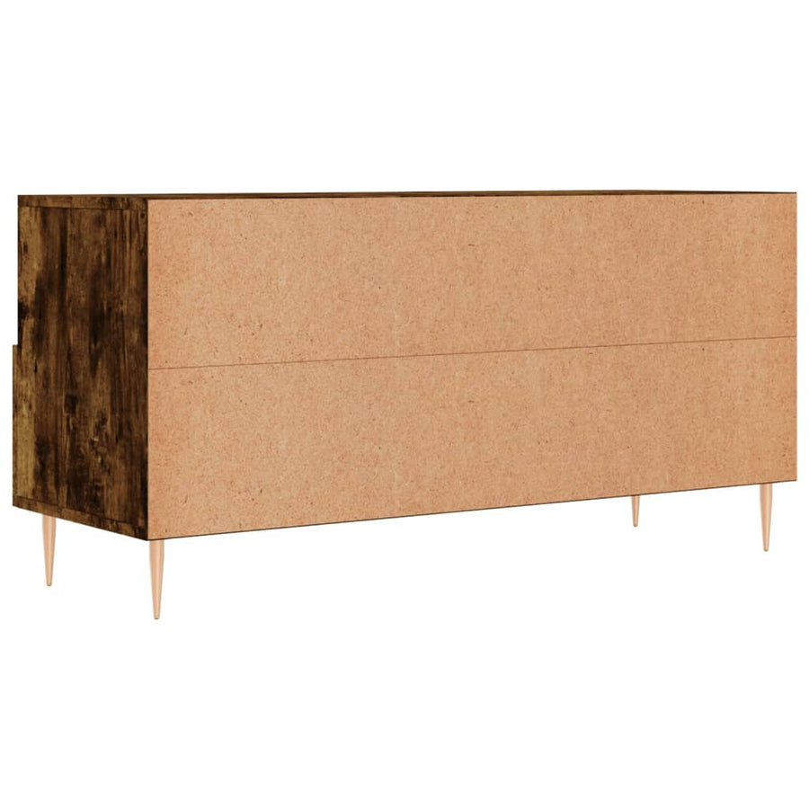 Tv-Meubel 02X36X50 Cm Bewerkt Hout Kleurig Gerookt eiken