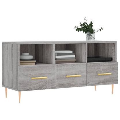 Tv-Meubel 02X36X50 Cm Bewerkt Hout Eikenkleurig Grijs sonoma
